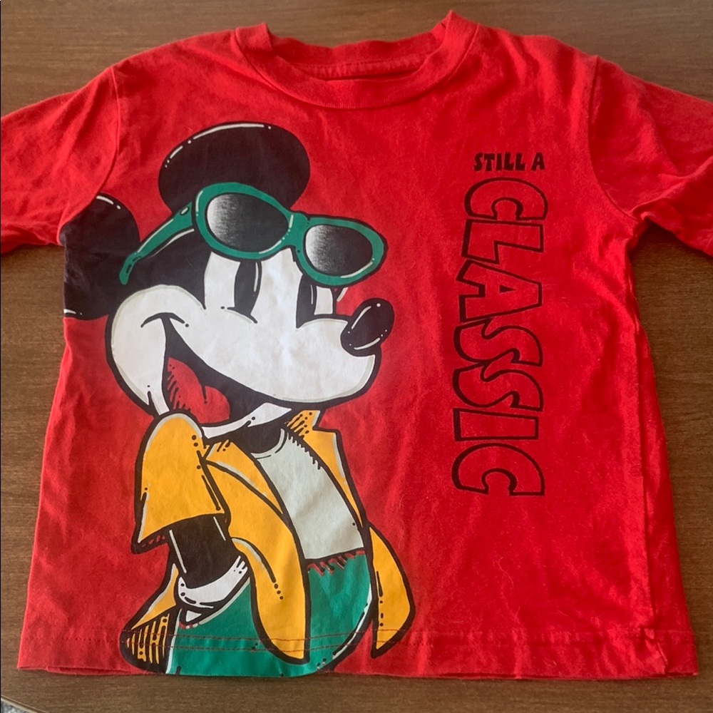 Disney Red Mickey Mouse Classic Kids Tee